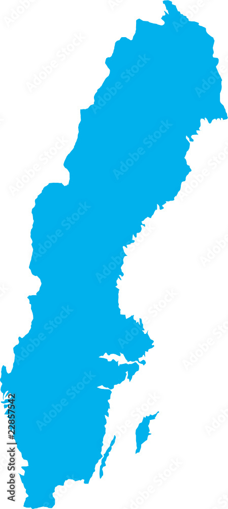 There is a map of Sweden country