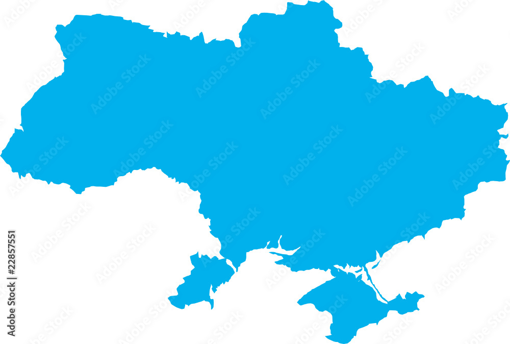 There is a map of Ukraine country
