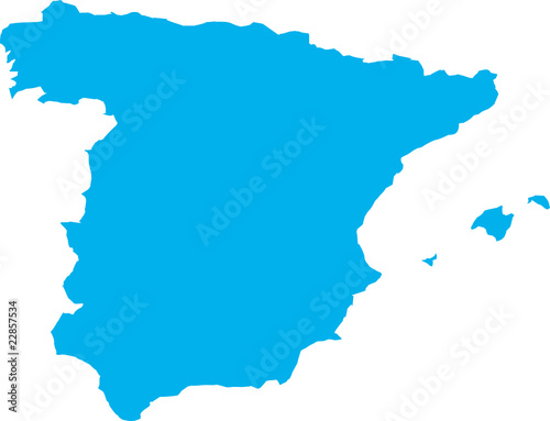 There is a map of Spain country
