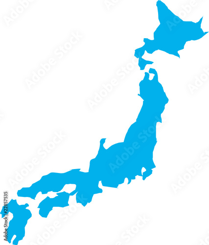 There is a map of Japan country