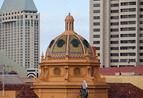 Ornate tower roof in San Diego photo