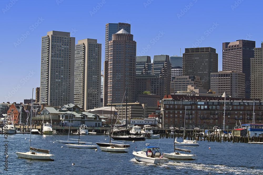 The Boston Skyline and Boston Harbor