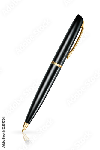 Black pen, vector icon