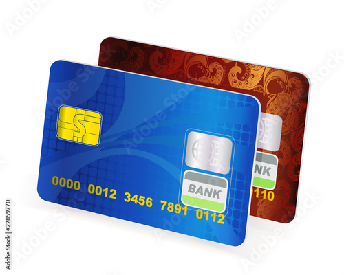Credit cards, vector