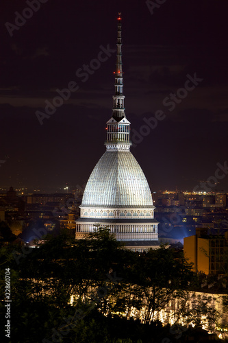 Mole Antonelliana di notte, Torino (Piemonte), Italia