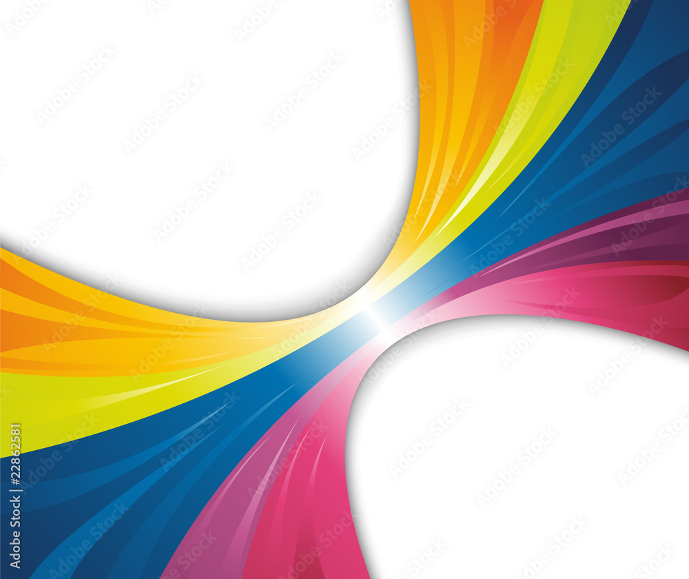 Obraz premium Abstract rainbow wave banner