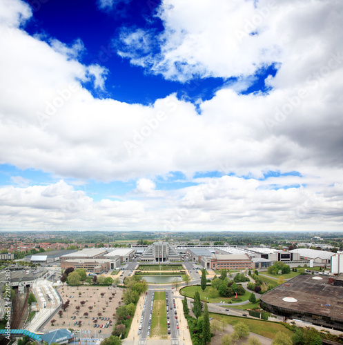 Aerial view cityscape of Brussels