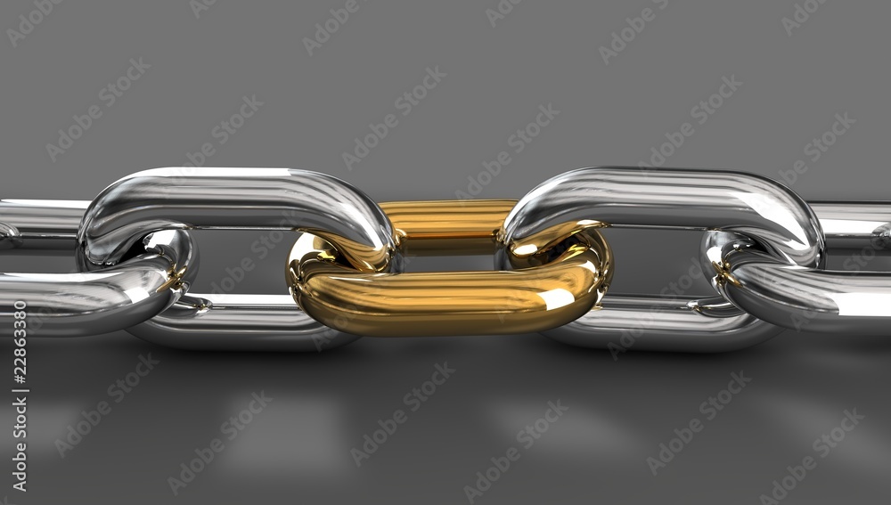 Obraz premium Golden chain link