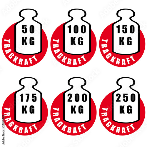 Tragkraft - Set, 50 - 250 KG