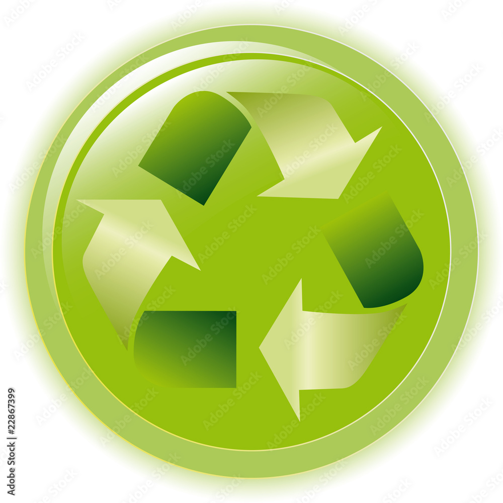 Obraz premium Vector illustration green environmental bubble on white