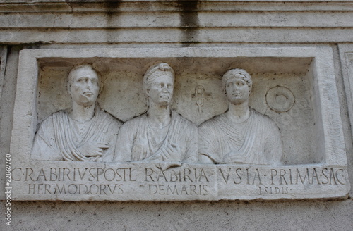 Basrelief in Appian way photo