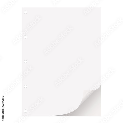 Paper sheet with a place for your text