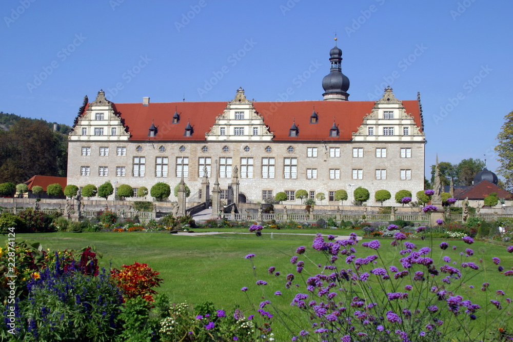 castle Schloss Weikersheim and garden in Germany