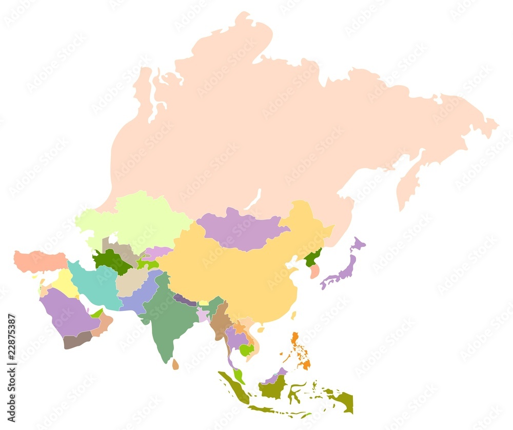 Map of asia.