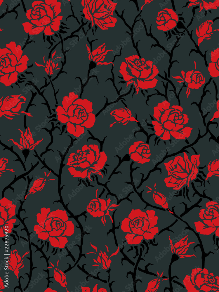 Vector. Seamless rose pattern Vector. Seamless rose pattern