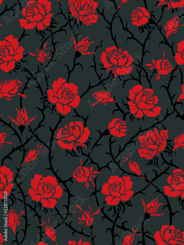 Vector. Seamless rose pattern