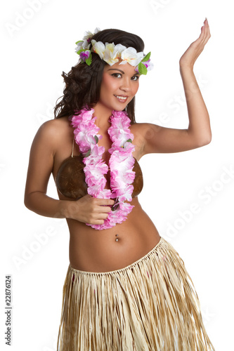 Hawaiian Hula Dancer Girl photo