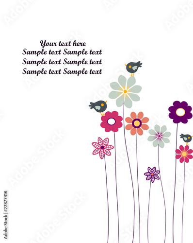 vector background with flowers