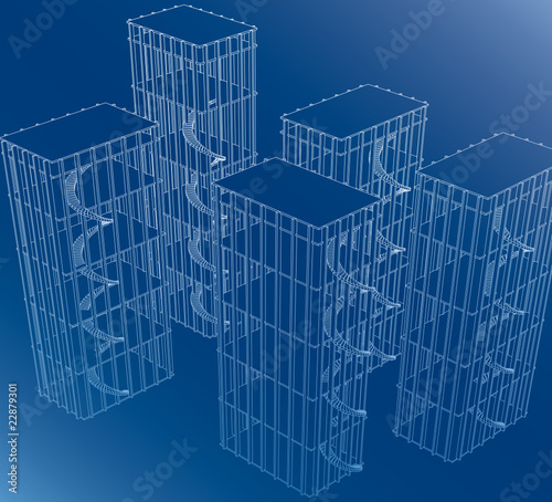 wireframe arch