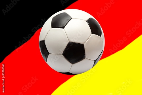 soccer ball on German flag