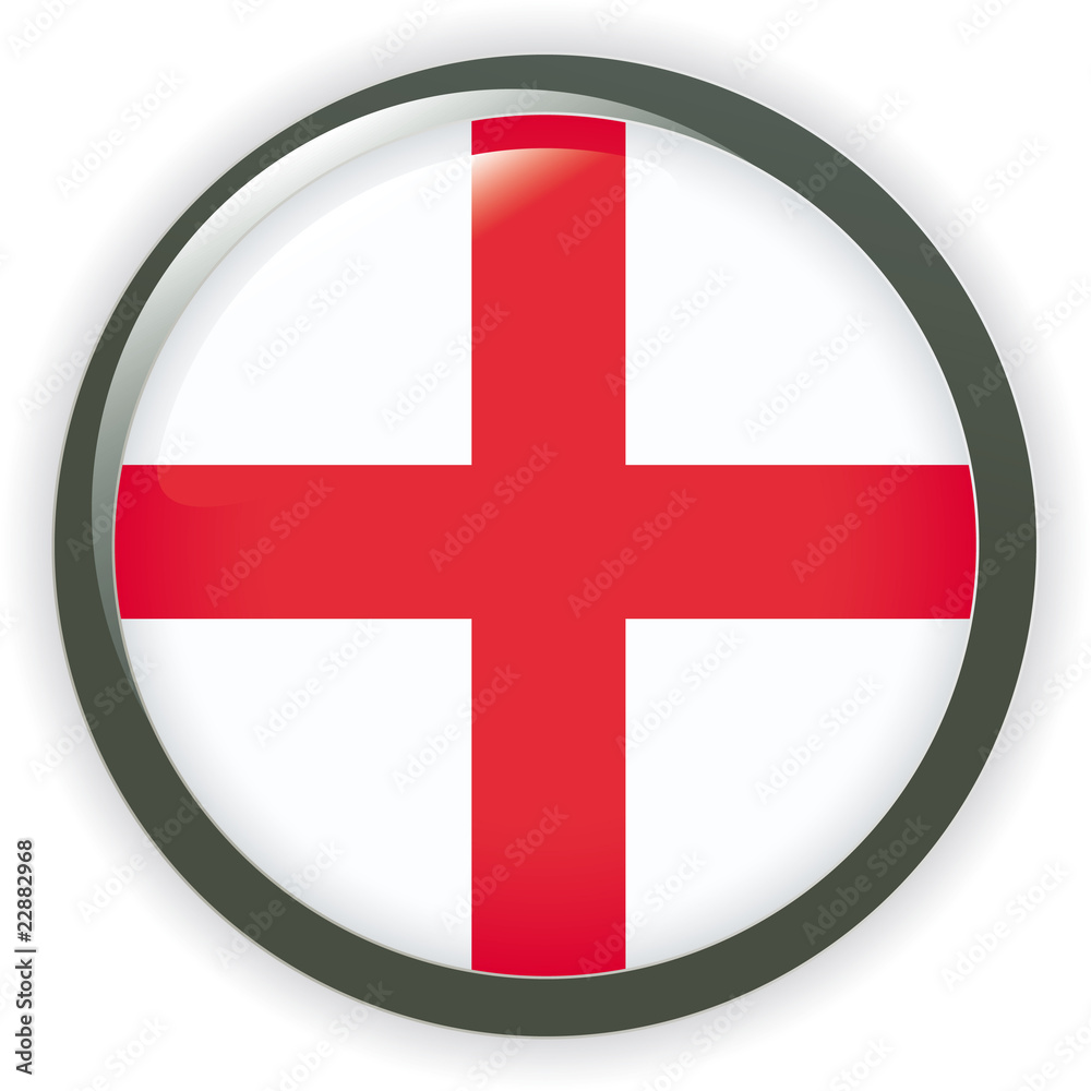 Obraz premium orb ENGLAND Flag vector button illustration 3D