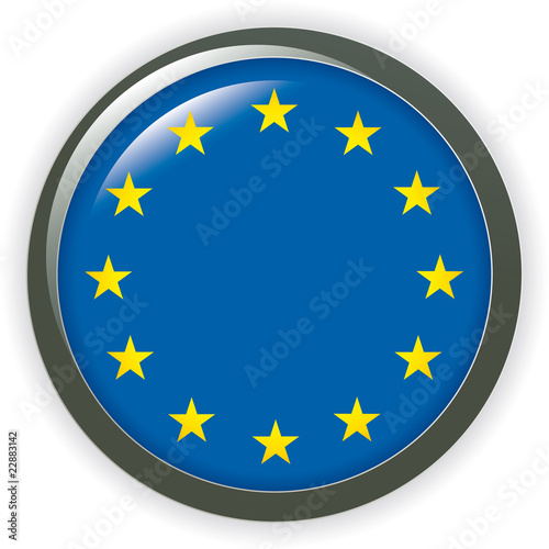 orb EUROPE Flag vector button illustration 3D
