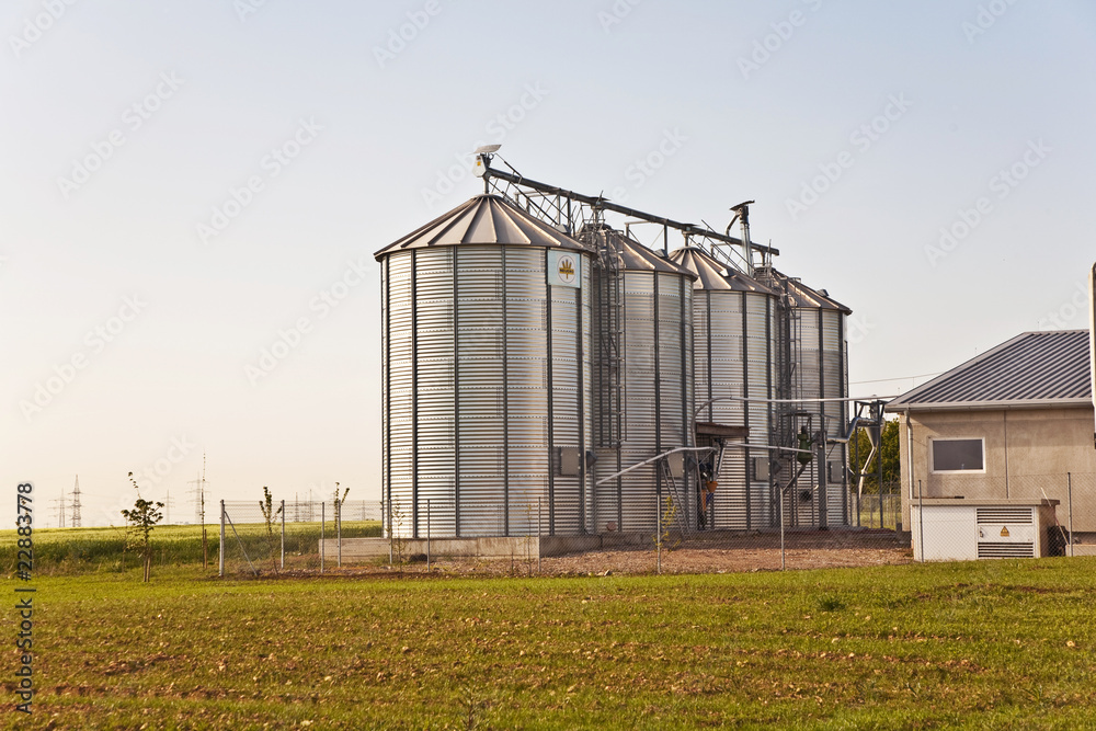 silo with acre in landscape silo with acre in landscape