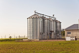 silo with acre in landscape