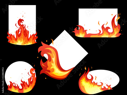 Set of fire cards