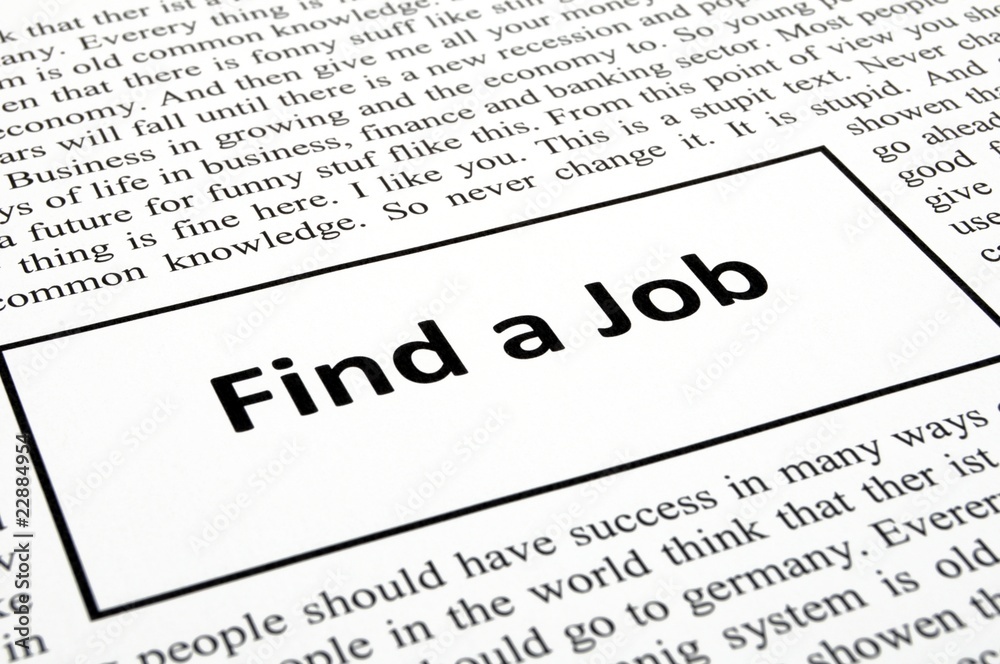 Obraz premium find a job