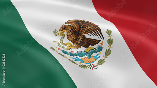 Mexican flag in the wind photo