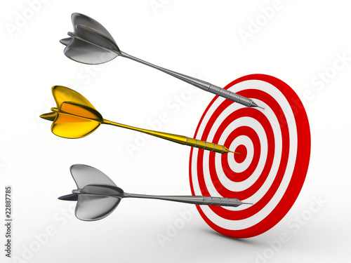 Dart on a white background....