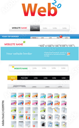 Web 2.0 series - Web navigation bars and icons