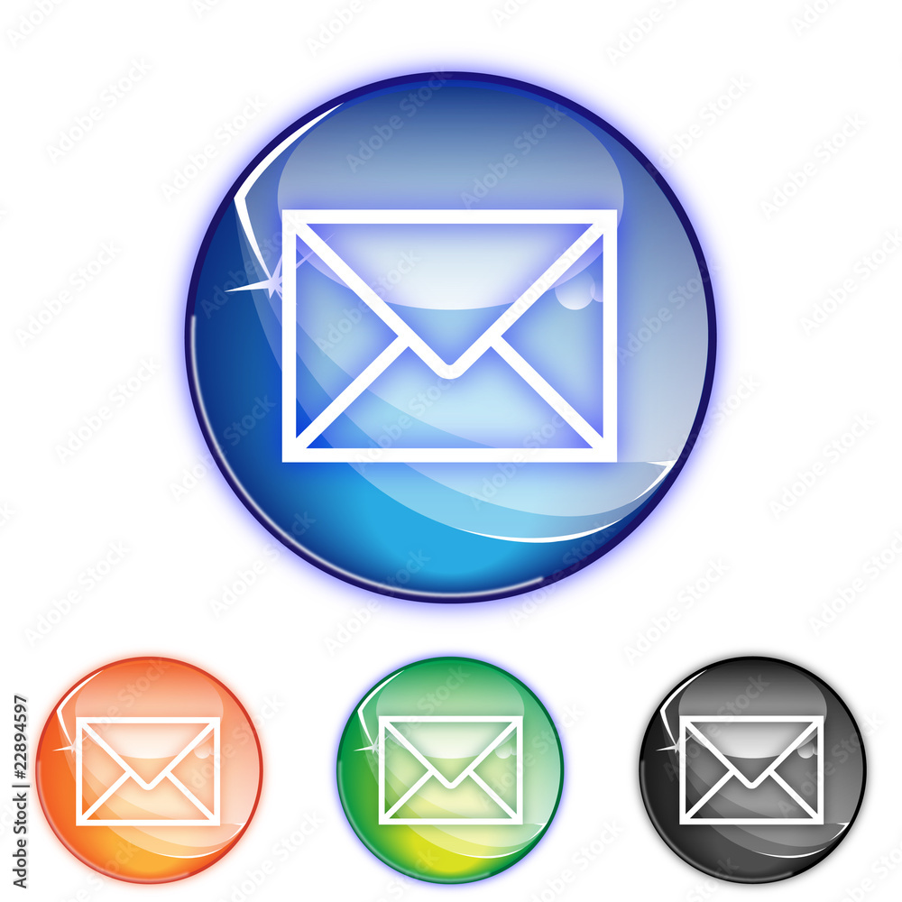 Picto courriel enveloppe - Icon contact mail - collection color Picto courriel enveloppe - Icon contact mail - collection color