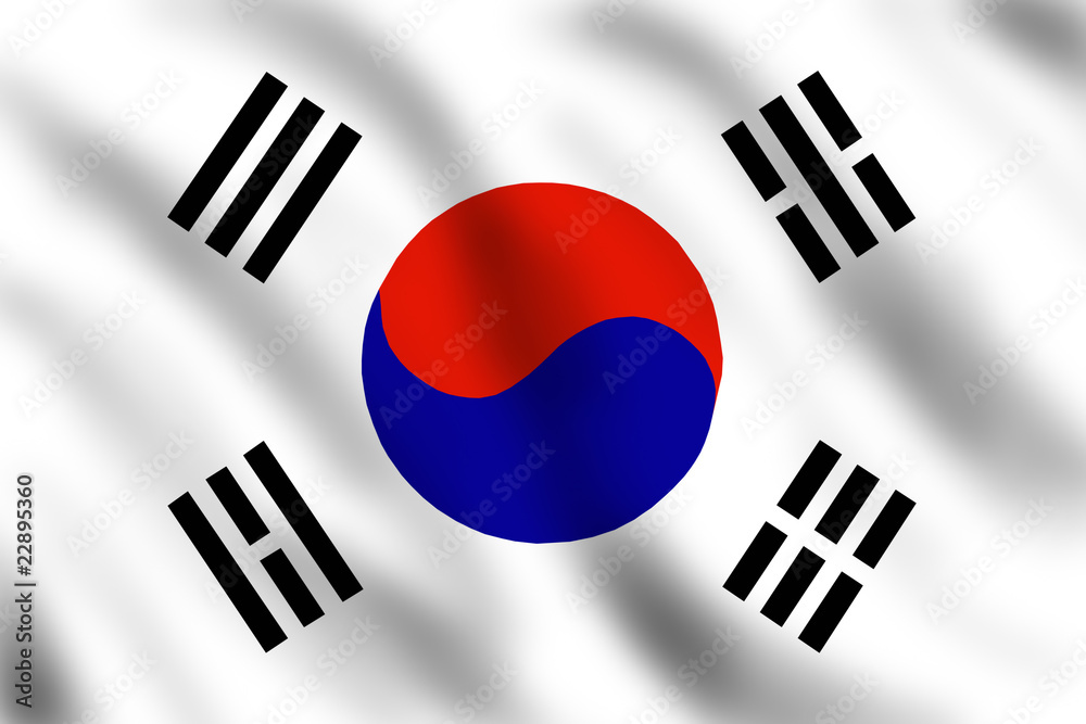 Naklejka premium Flag of South Korea