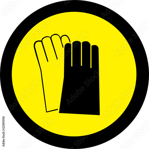 safety gloves vector sign