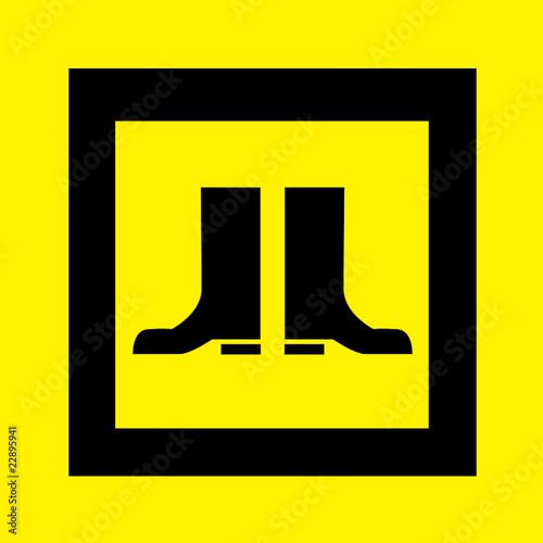 safety boots sign vector
