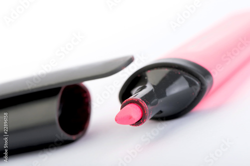 bright highlighter marker pen close-up