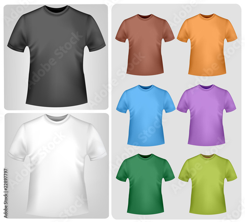 vector illustration. Color polo shirt and design template