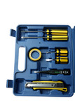 Blue toolbox on the white background