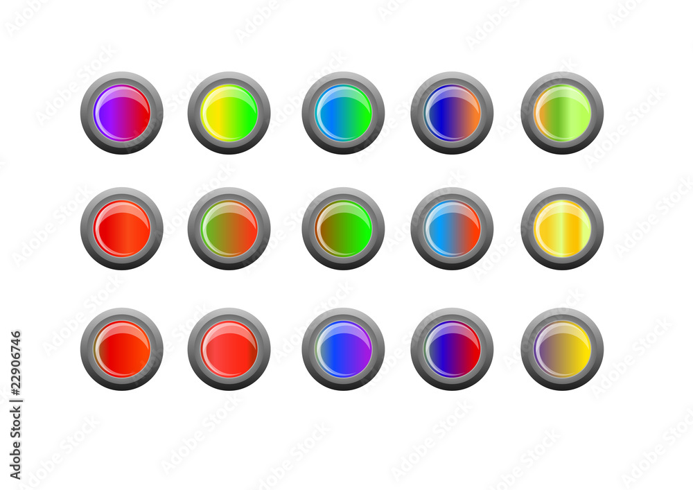 Set of colorfull buttons Set of colorfull buttons