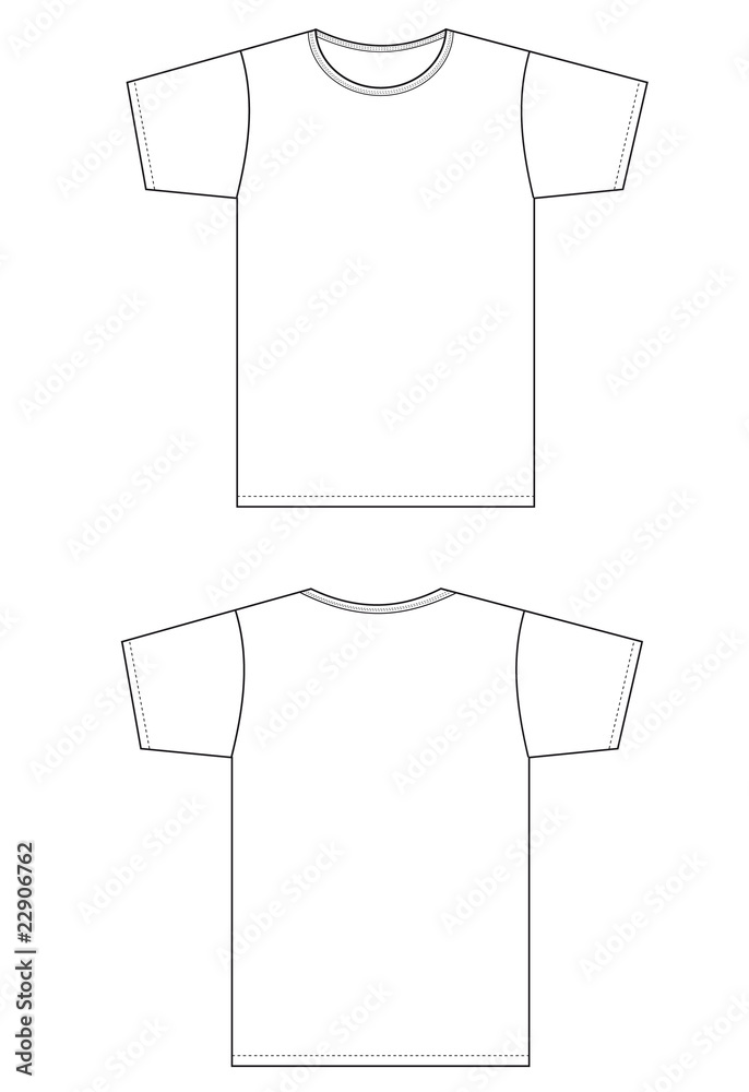 Patrón camiseta ajustada blanca chico Stock Vector | Adobe Stock