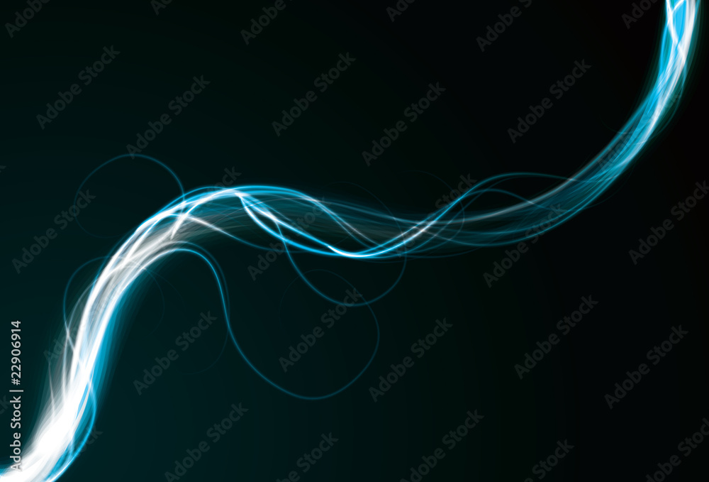Blurry abstract blue light effect background. Stock Vector | Adobe Stock
