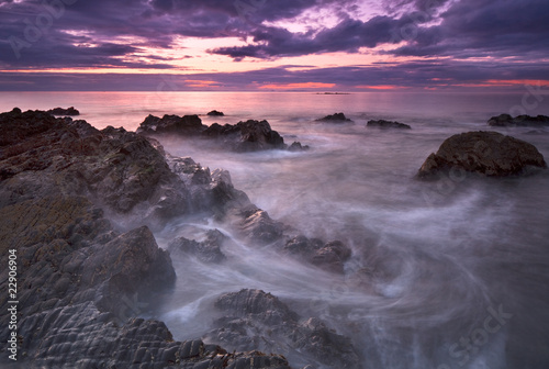 Tableau sur toile Sunset at Buckie