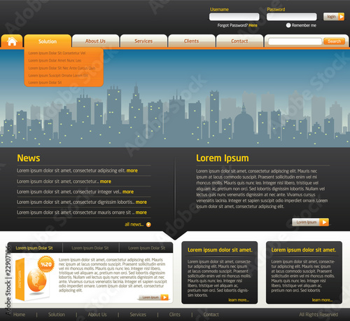 Vector web site design template