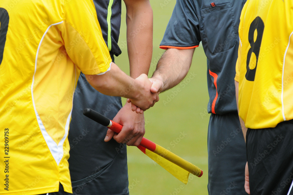 poignée de mains arbitres / joueurs poignée de mains arbitres / joueurs