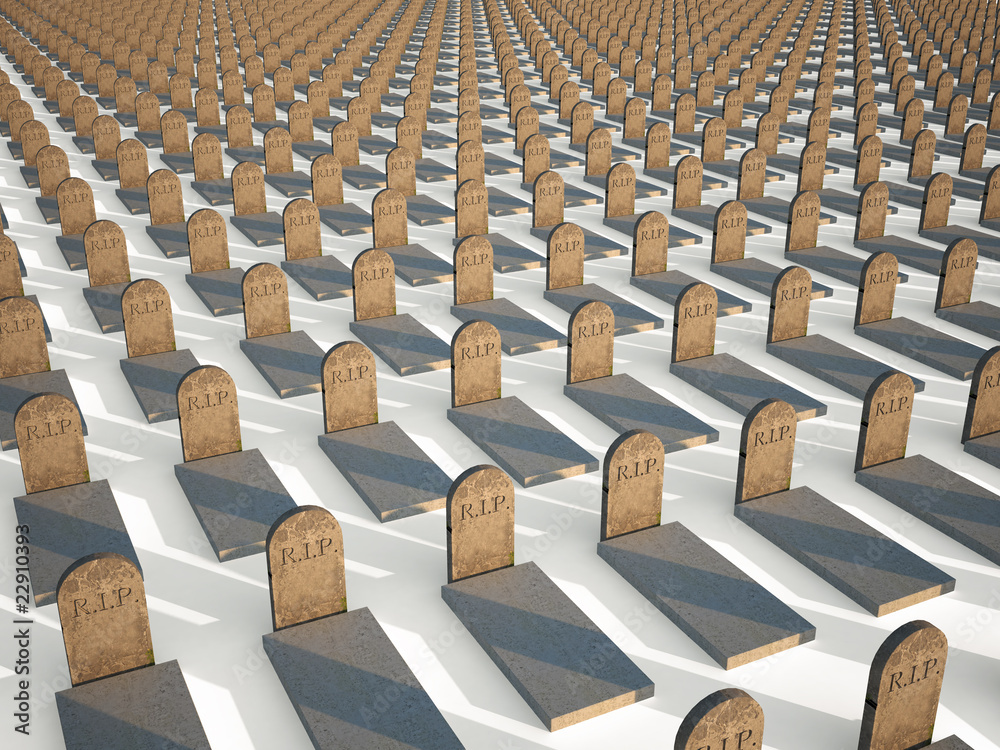 Fototapeta premium rip grave 3d cg