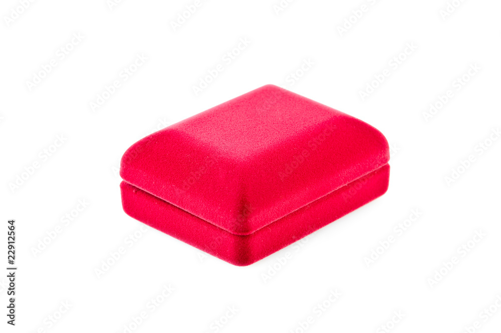 red velvet box (isolated on the white) red velvet box (isolated on the white)