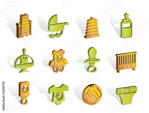 Child, Baby and Baby Online Shop Icons photo