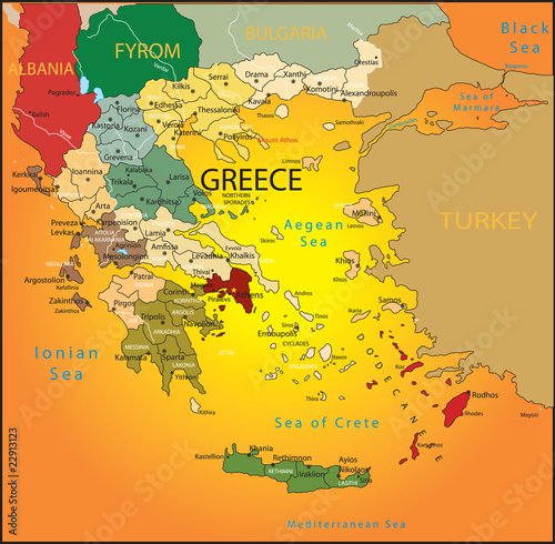 Greece map.